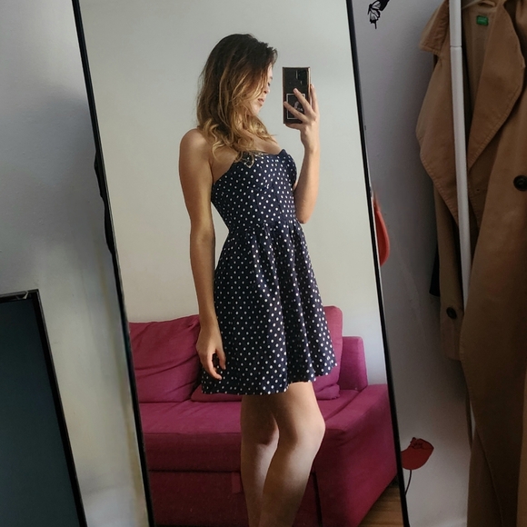 blue polka dot dress - Picture 3 of 5